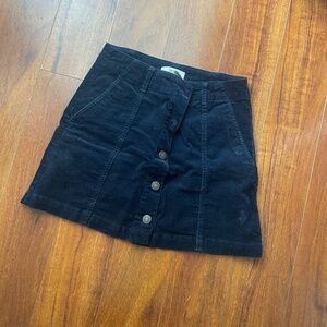 Navy Blue corduroy mini skirt